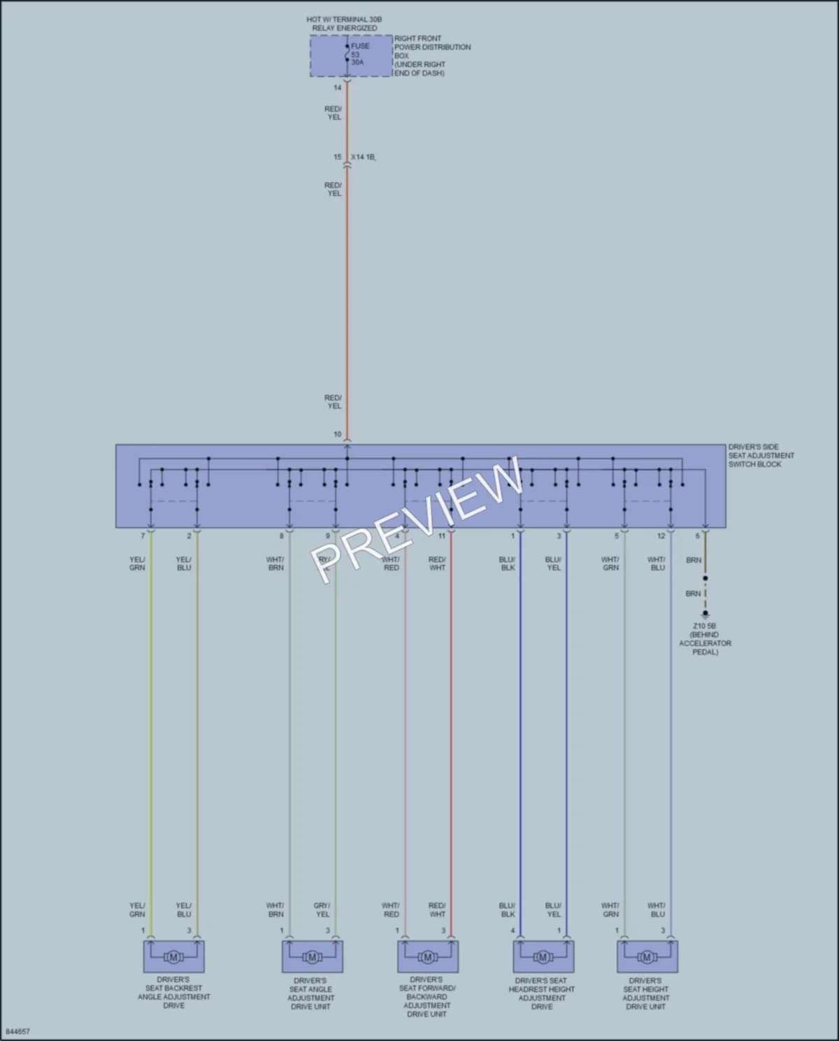 2023 BMW X5 Power Seats wiring diagram preview