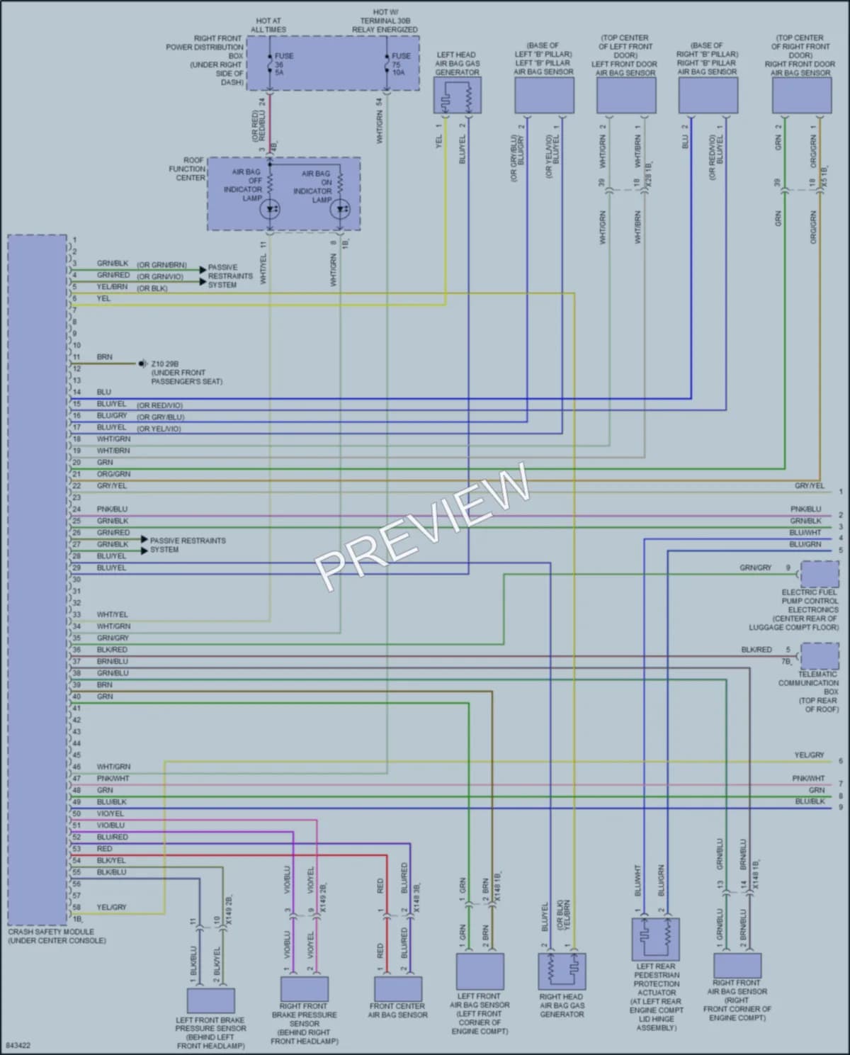 2023 BMW X5 Supplemental Restraints wiring diagram preview