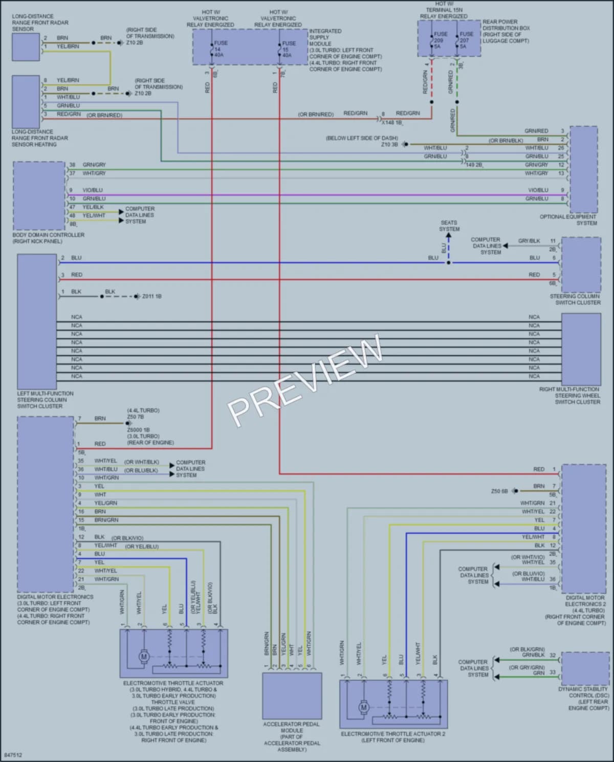2023 BMW X5M Cruise Control wiring diagram preview