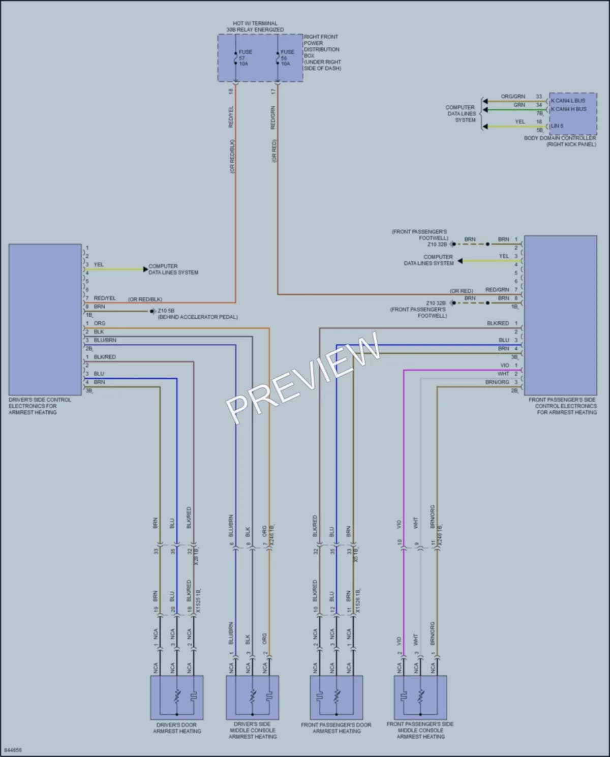 2023 BMW X5M Power Seats wiring diagram preview