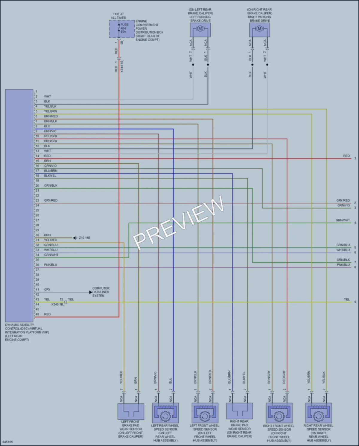 2023 BMW X6 Anti Lock Brakes wiring diagram preview