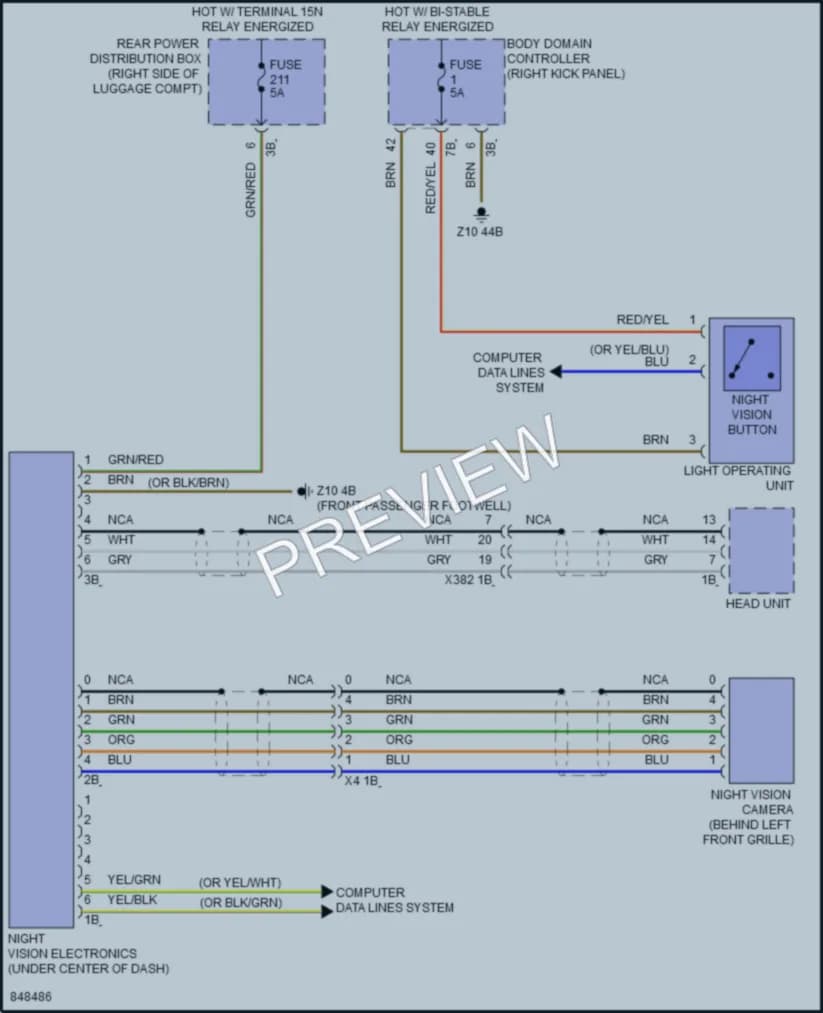 2023 BMW X6 Instrument Cluster wiring diagram preview