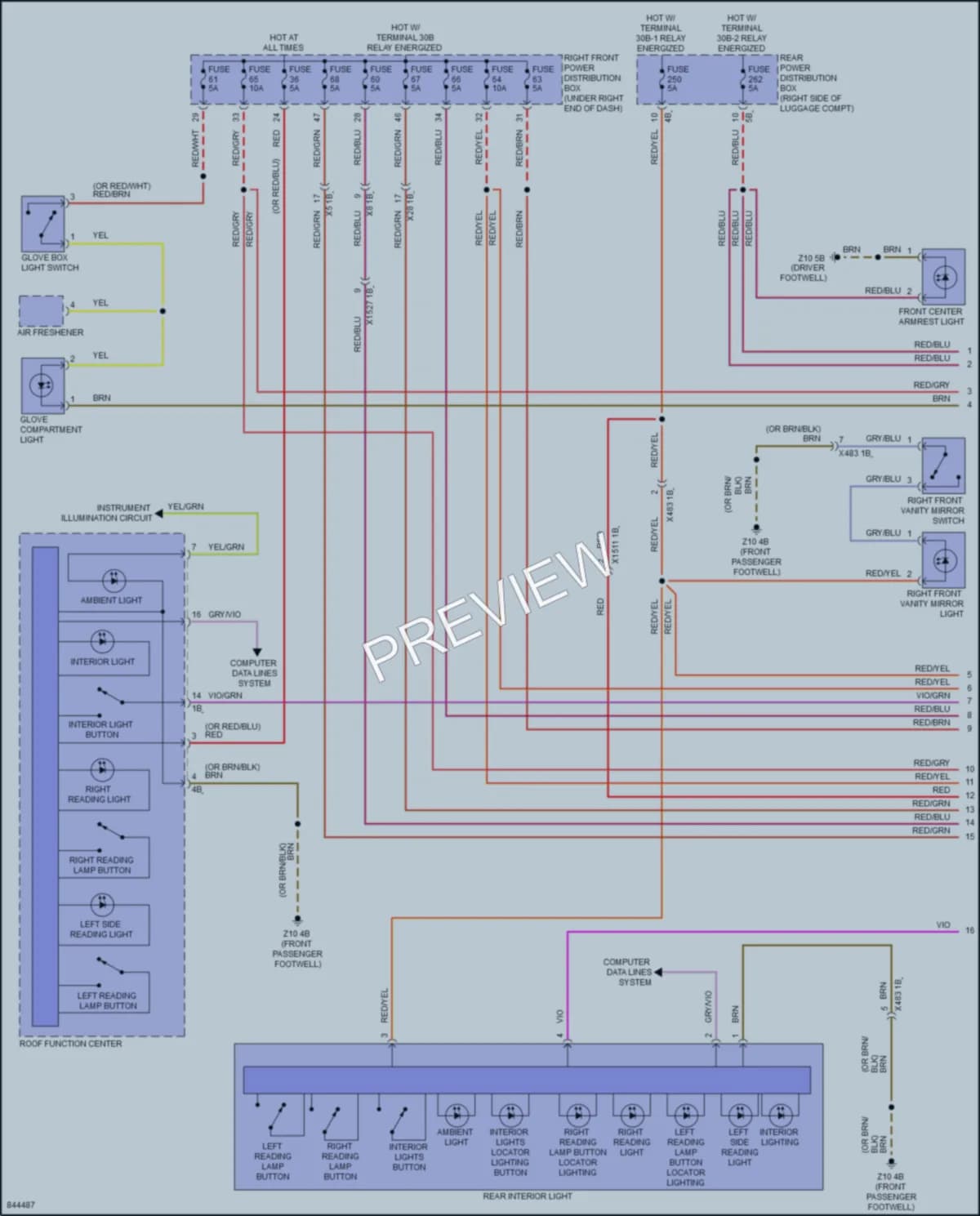 2023 BMW X6 Interior Lights wiring diagram preview