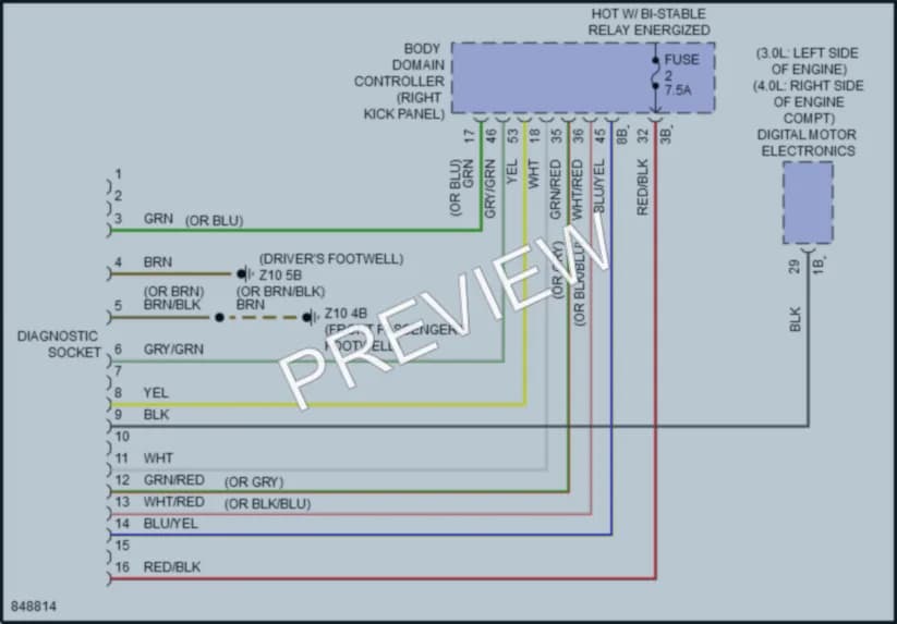 2023 BMW X6M Computer Data Lines wiring diagram preview