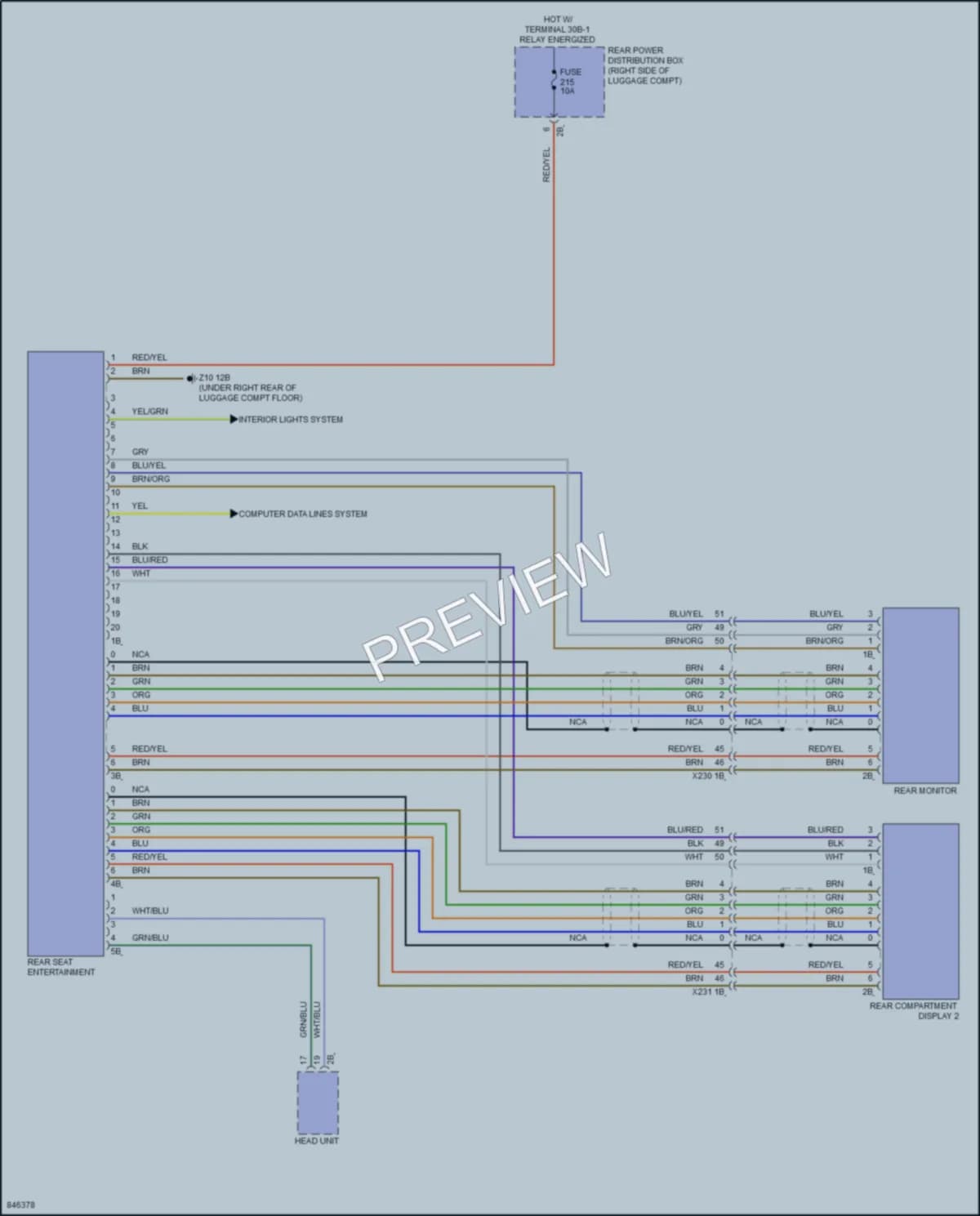 2023 BMW X6M Radio wiring diagram preview