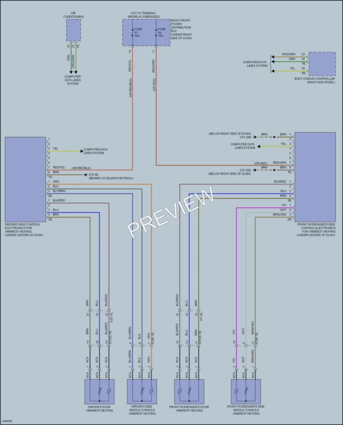 2023 BMW X7 Power Seats wiring diagram preview