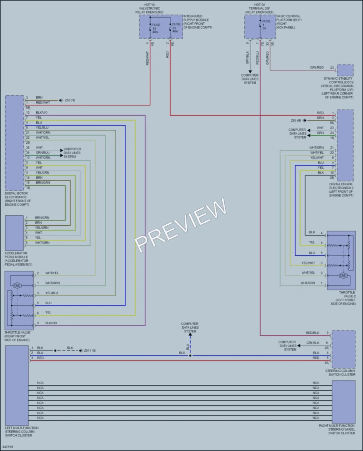 2023 BMW XM Cruise Control wiring diagram preview