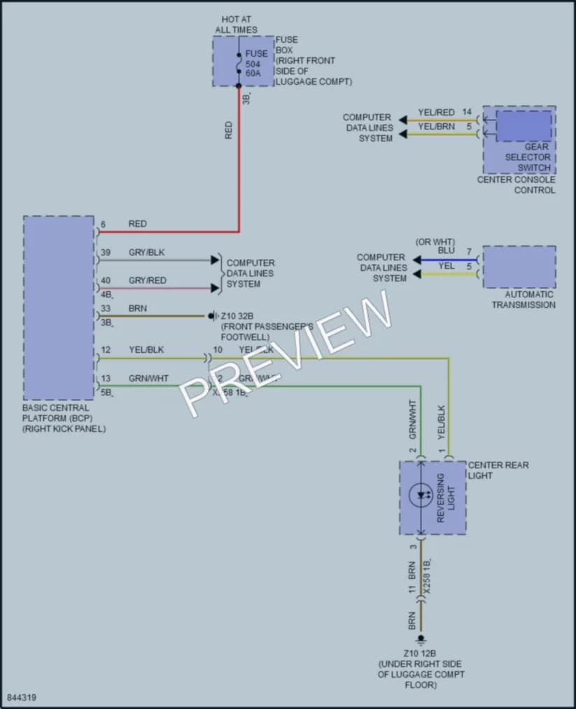 2023 BMW XM Exterior Lights wiring diagram preview
