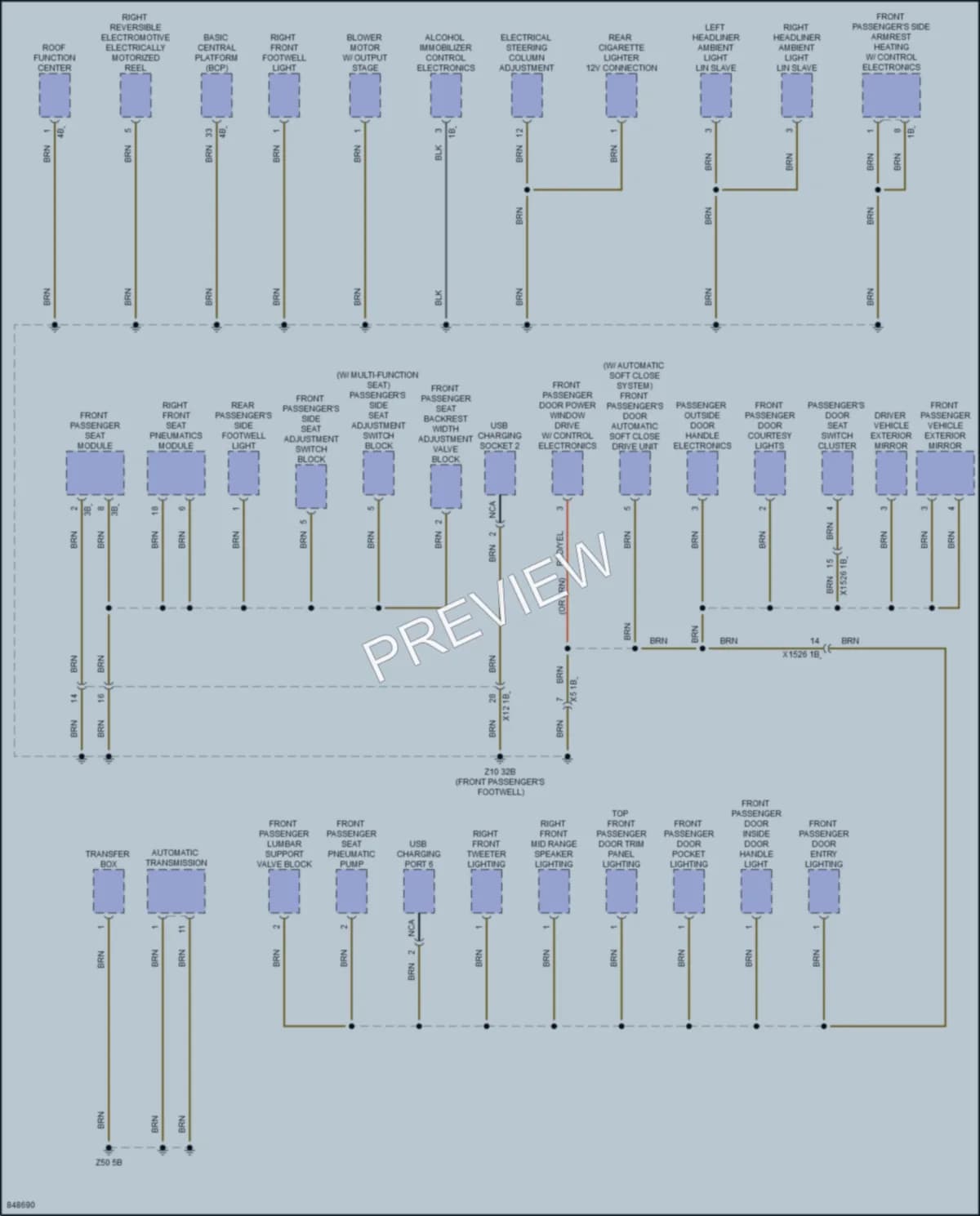 2023 BMW XM Ground Distribution wiring diagram preview