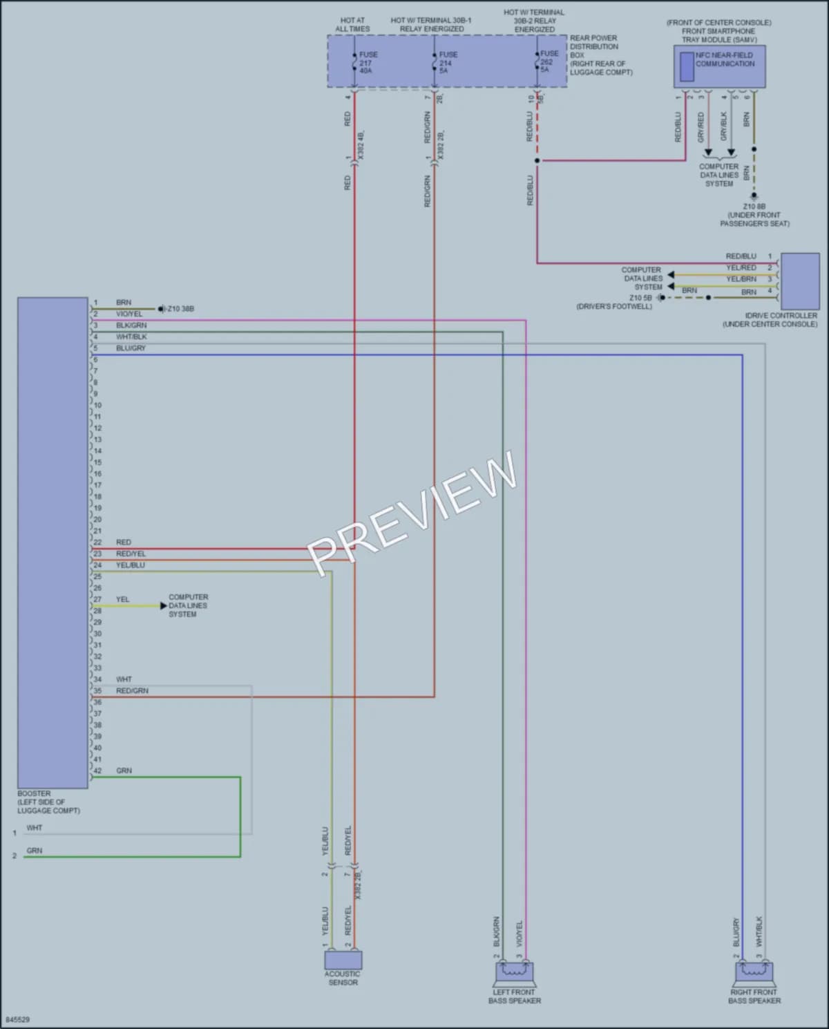 2023 BMW XM Navigation wiring diagram preview