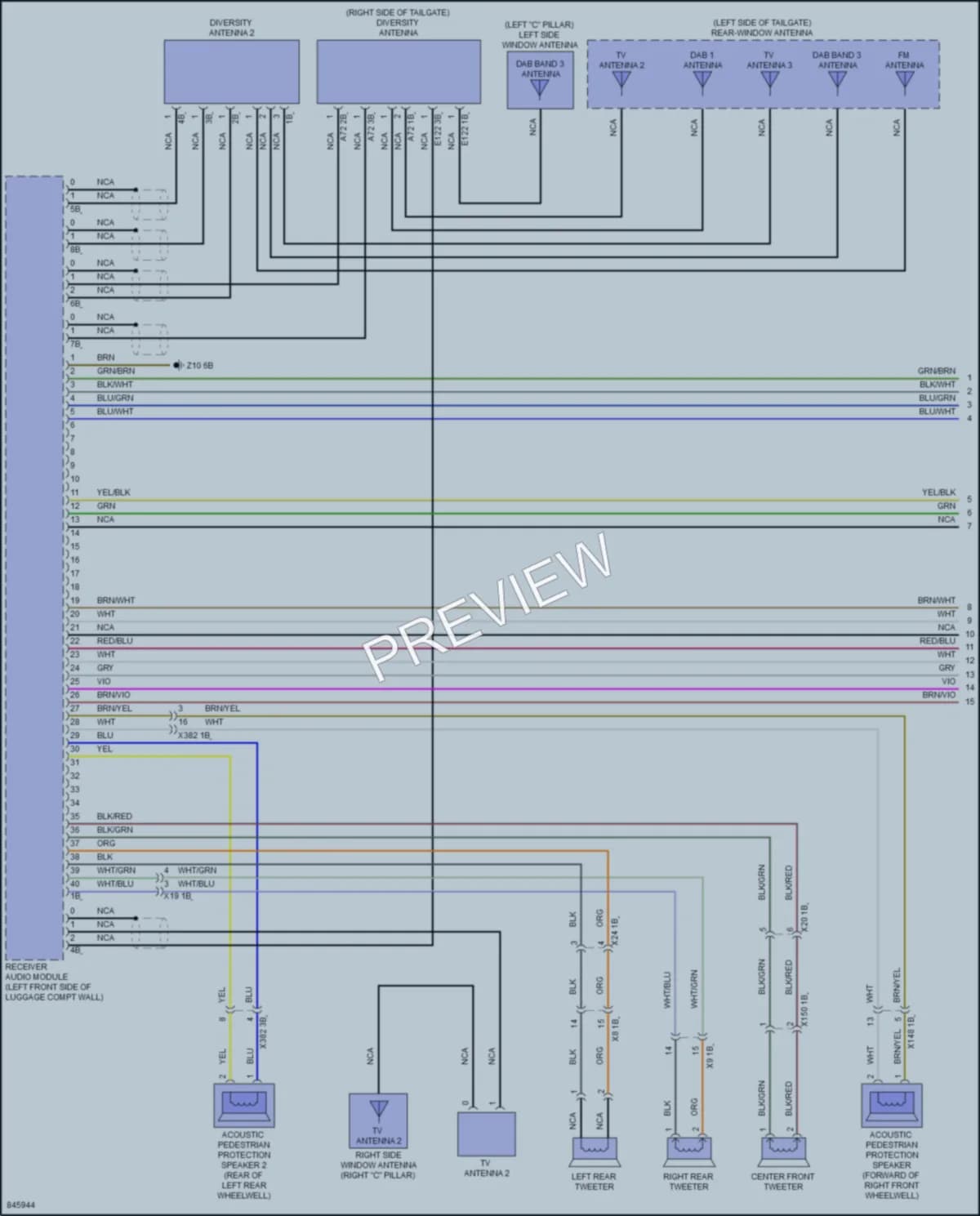 2023 BMW XM Radio wiring diagram preview