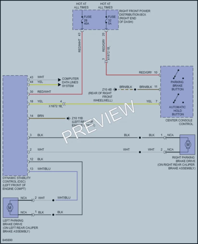 2023 BMW Z4 Shift Interlock wiring diagram preview