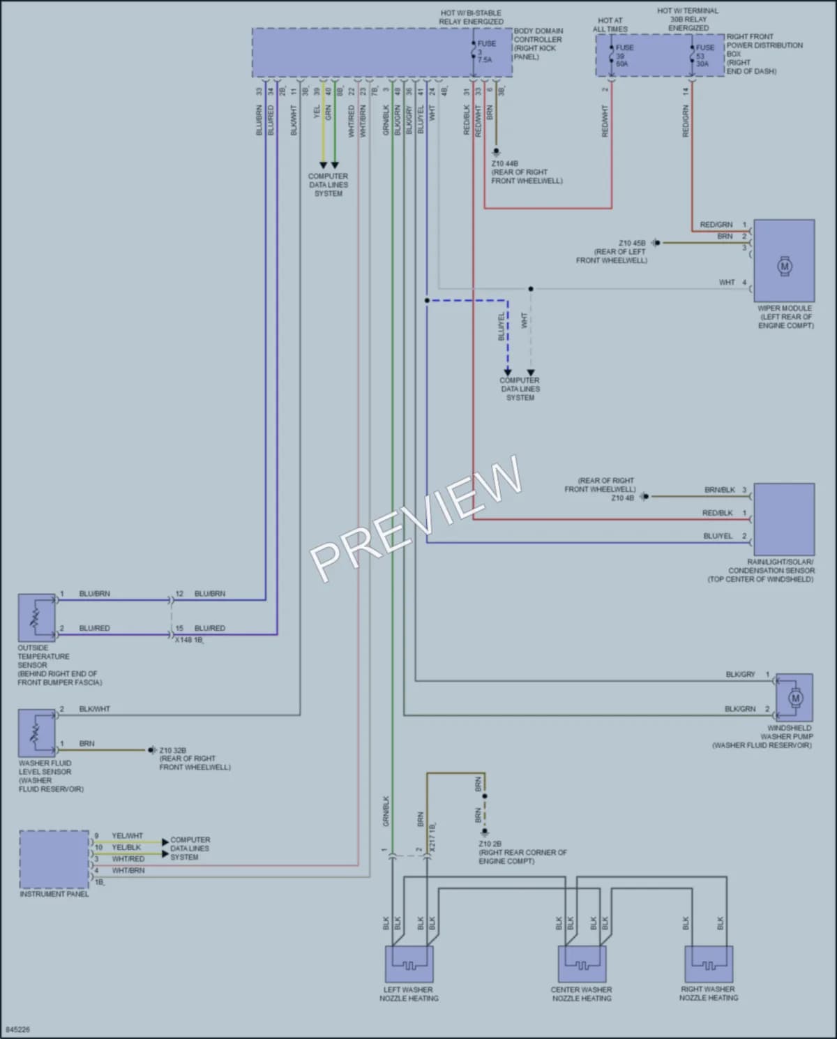 2023 BMW Z4 Wiper Washer wiring diagram preview