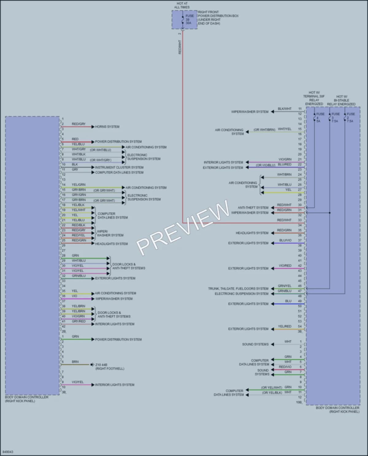 2023 BMW i4GranCoupe Body Control Modules wiring diagram preview