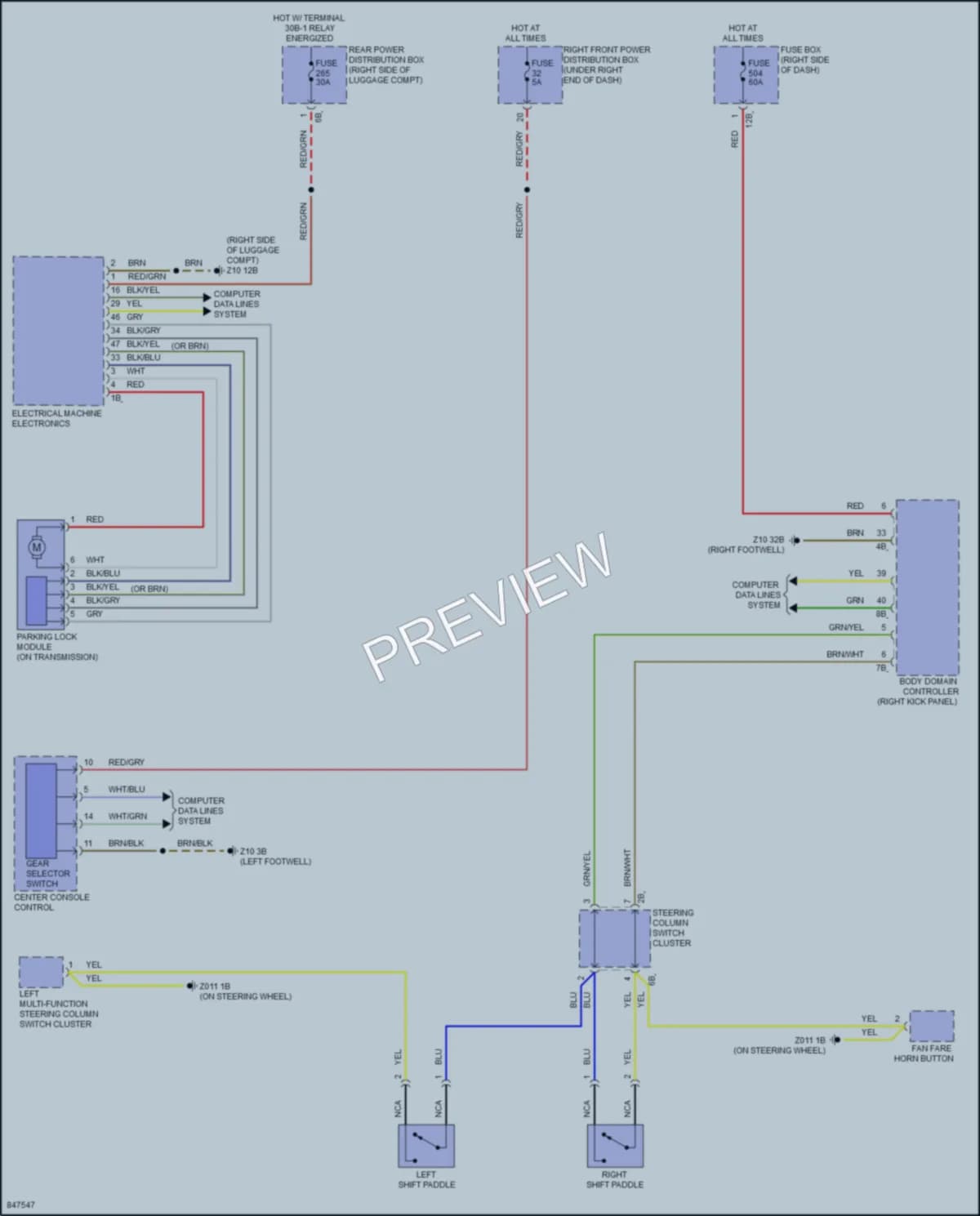 2023 BMW i4GranCoupe Transmission wiring diagram preview