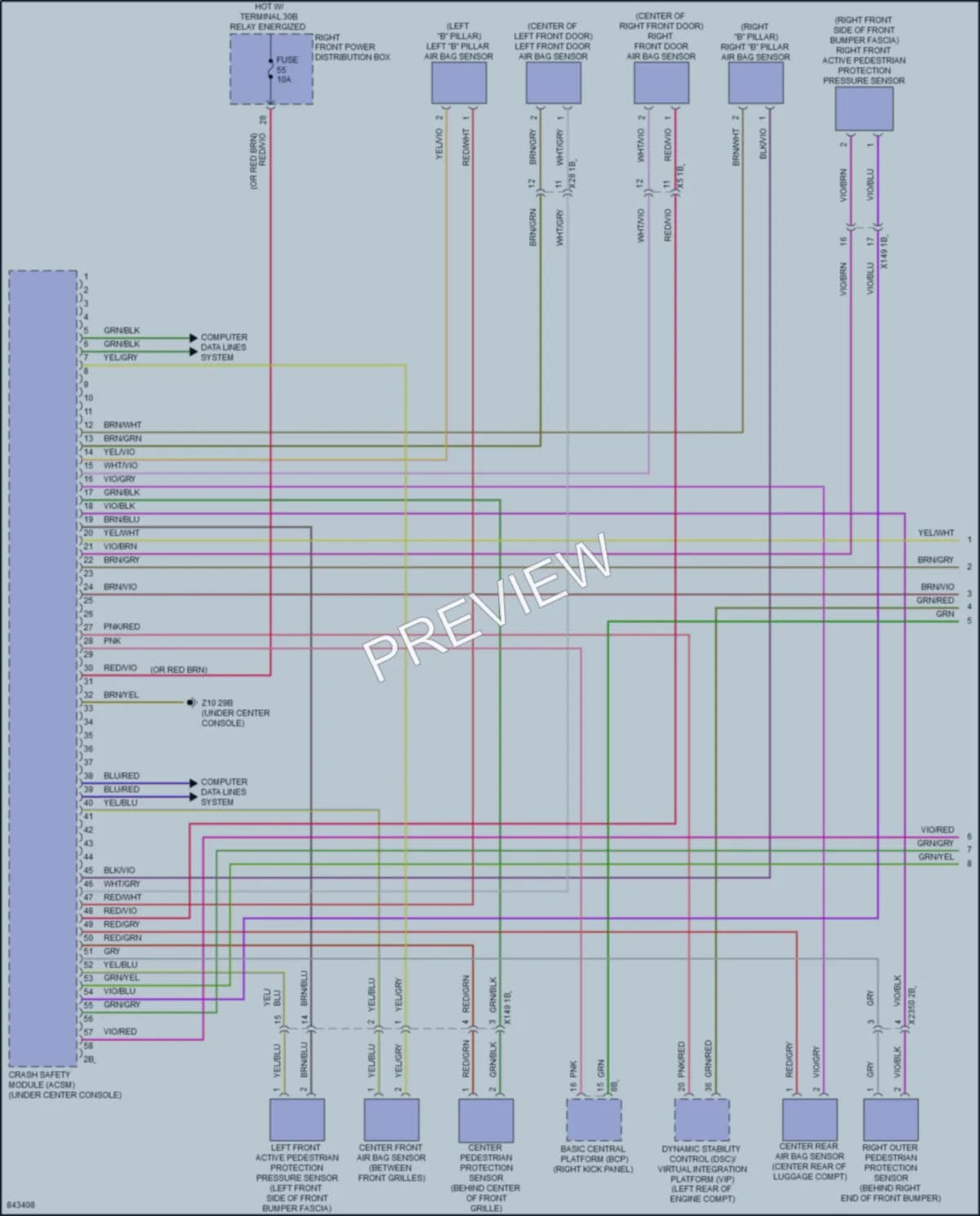 2023 BMW i7 Supplemental Restraints wiring diagram preview