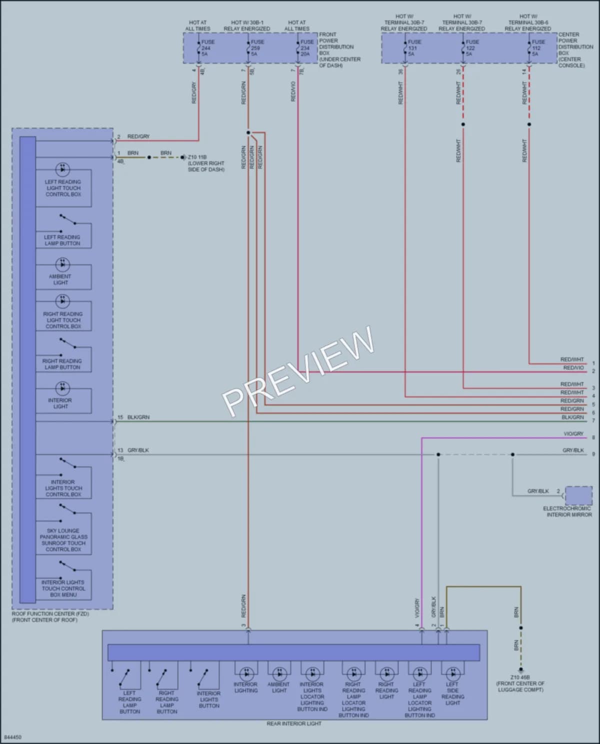 2023 BMW iX Interior Lights wiring diagram preview