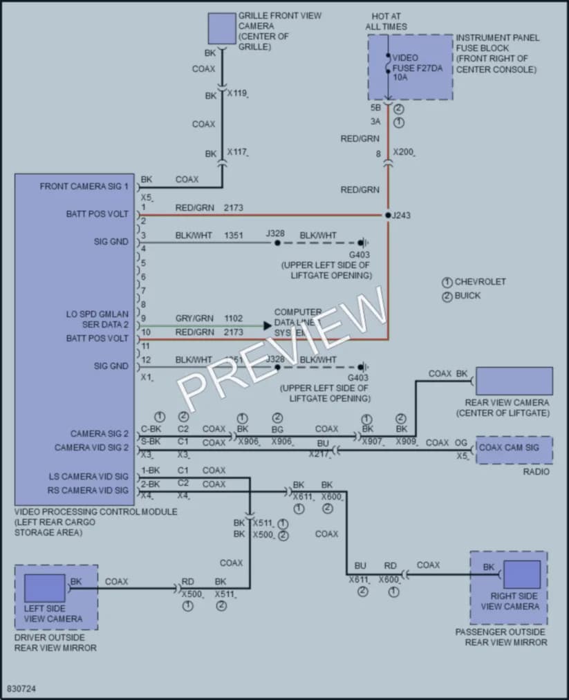 2023 Buick Enclave Navigation wiring diagram preview