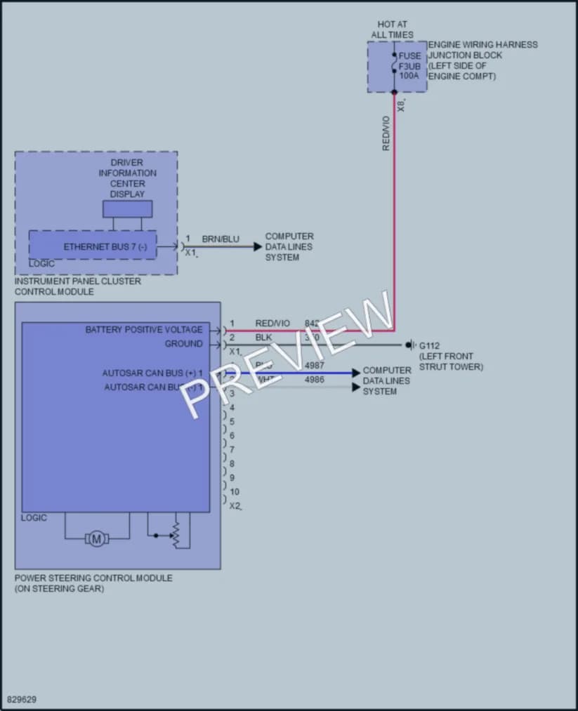 2023 Buick Envision Electronic Power Steering wiring diagram preview