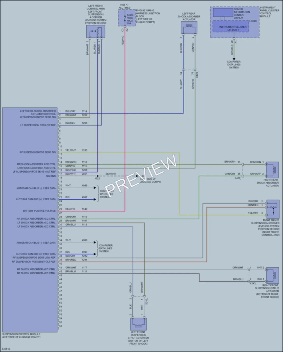 2023 Buick Envision Electronic Suspension wiring diagram preview