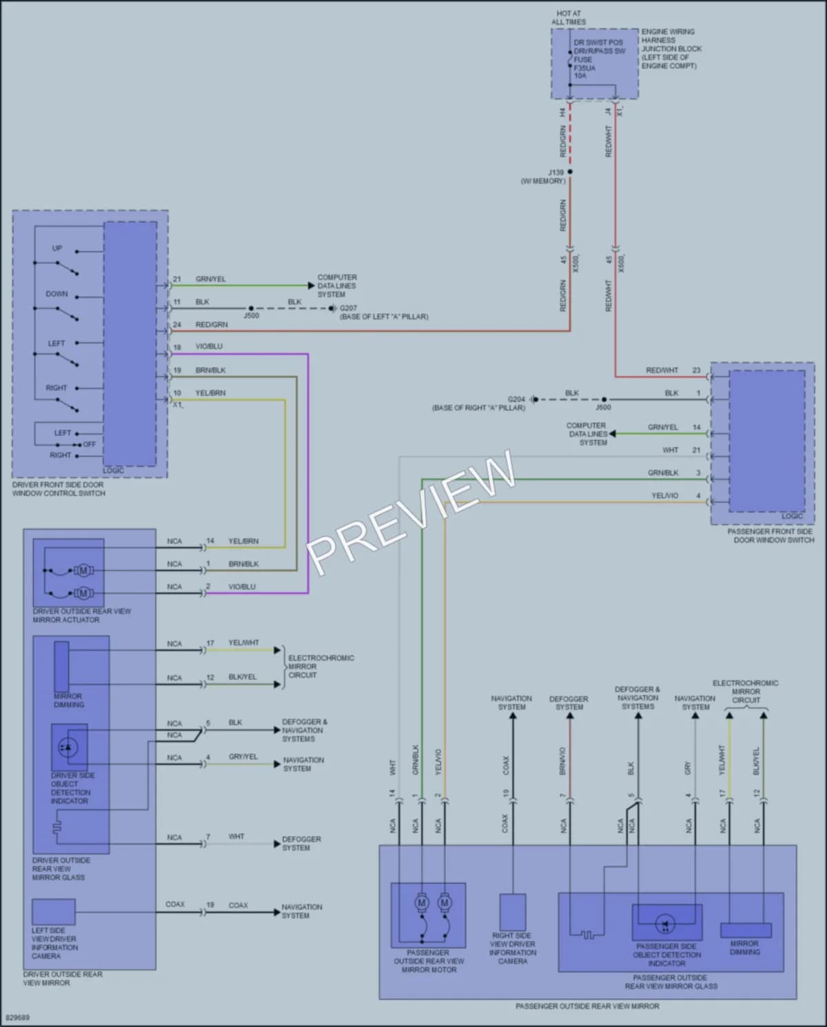2023 Buick Envision Power Mirrors wiring diagram preview
