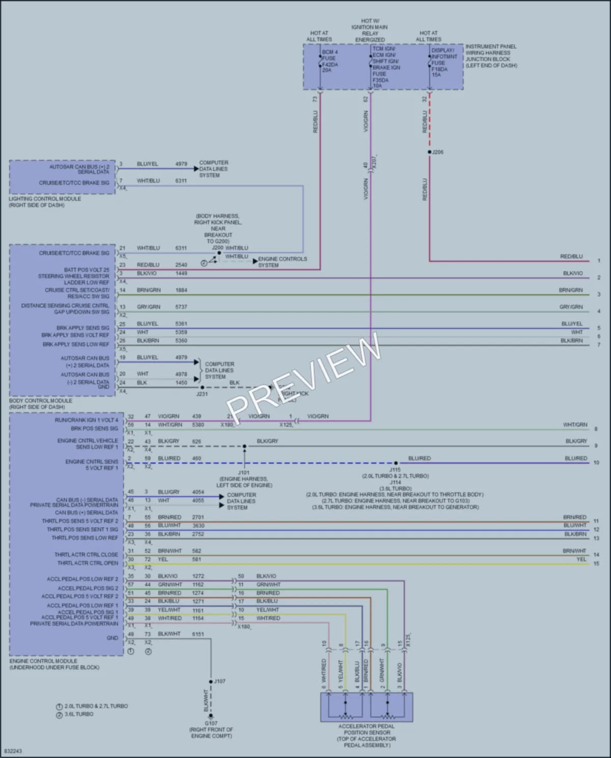2023 Cadillac CT4 Cruise Control wiring diagram preview