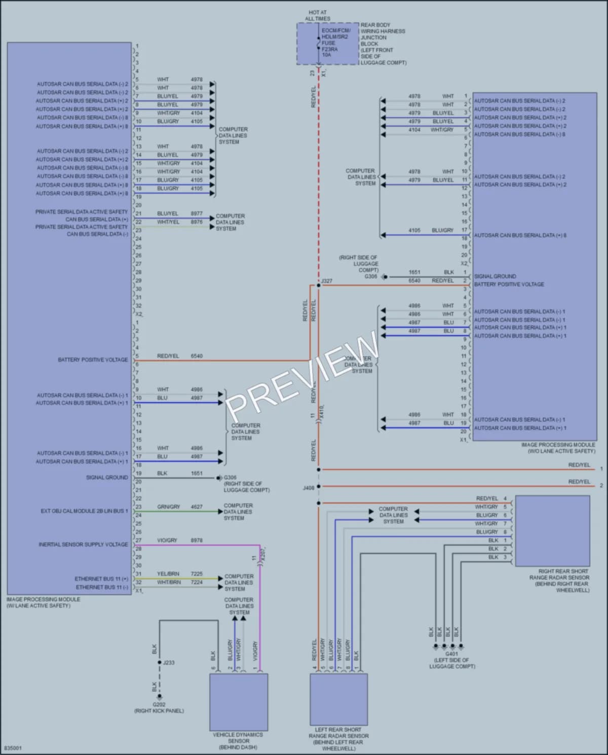 2023 Cadillac CT4 Instrument Cluster wiring diagram preview