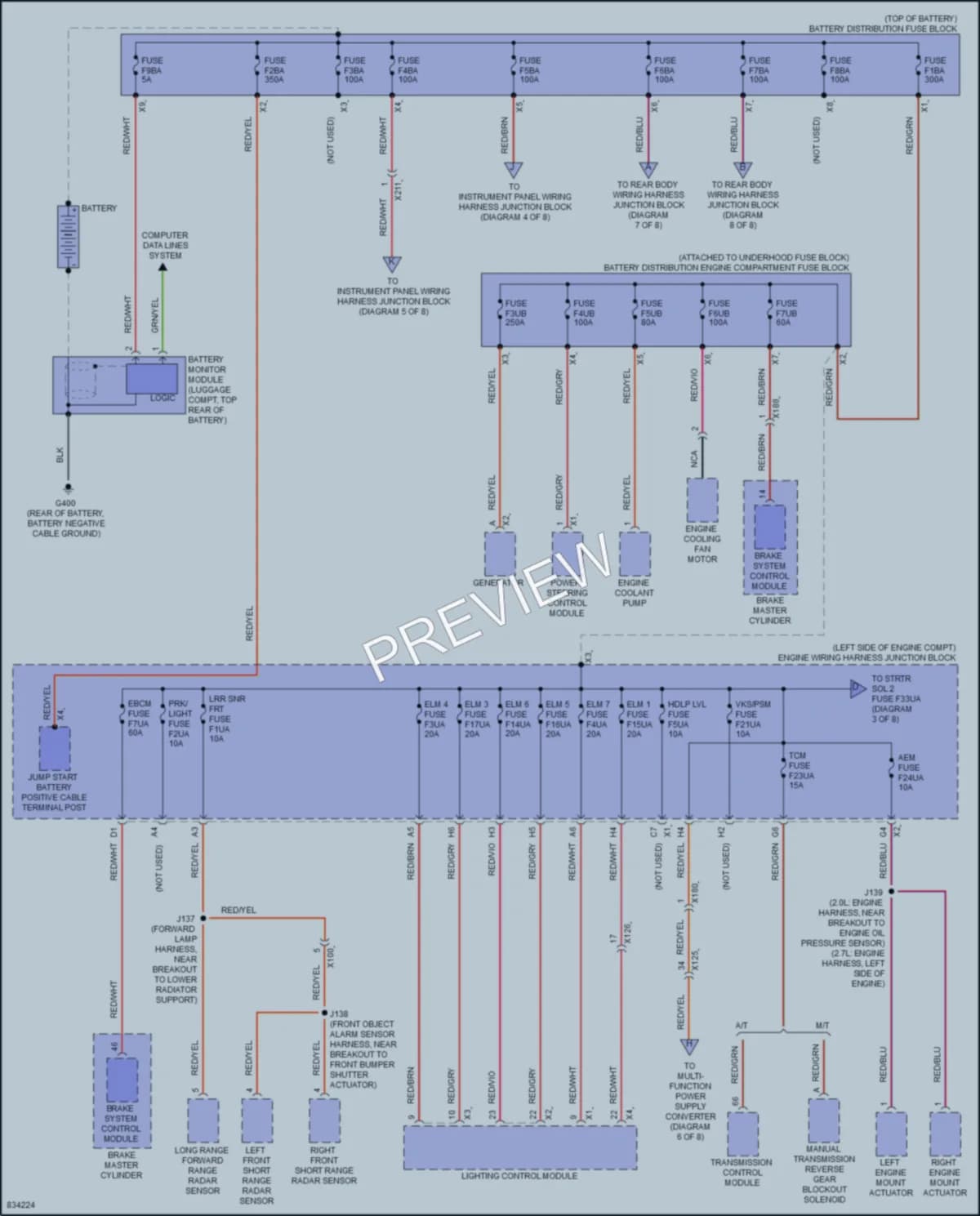 2023 Cadillac CT4 Power Distribution wiring diagram preview