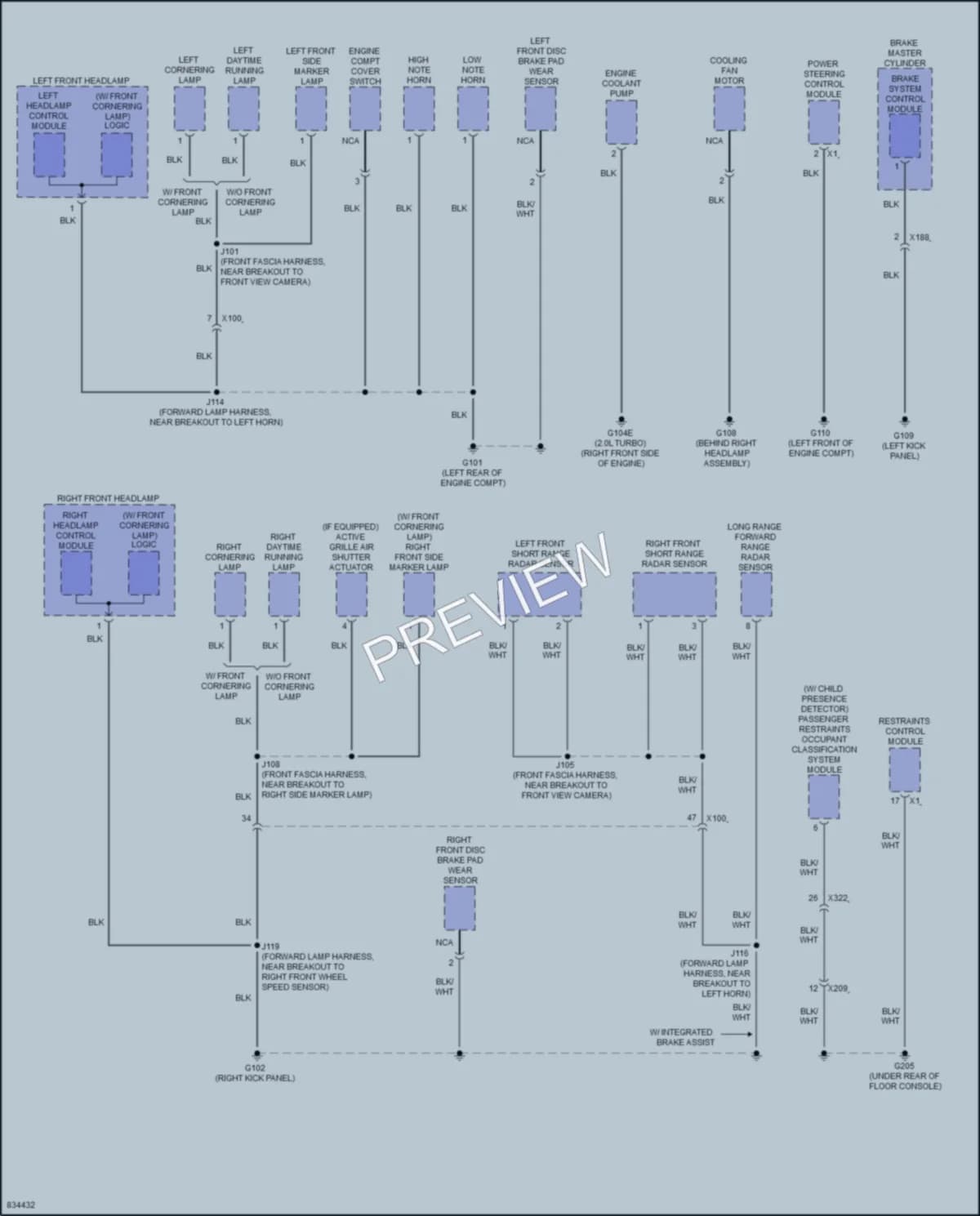 2023 Cadillac CT5 Ground Distribution wiring diagram preview