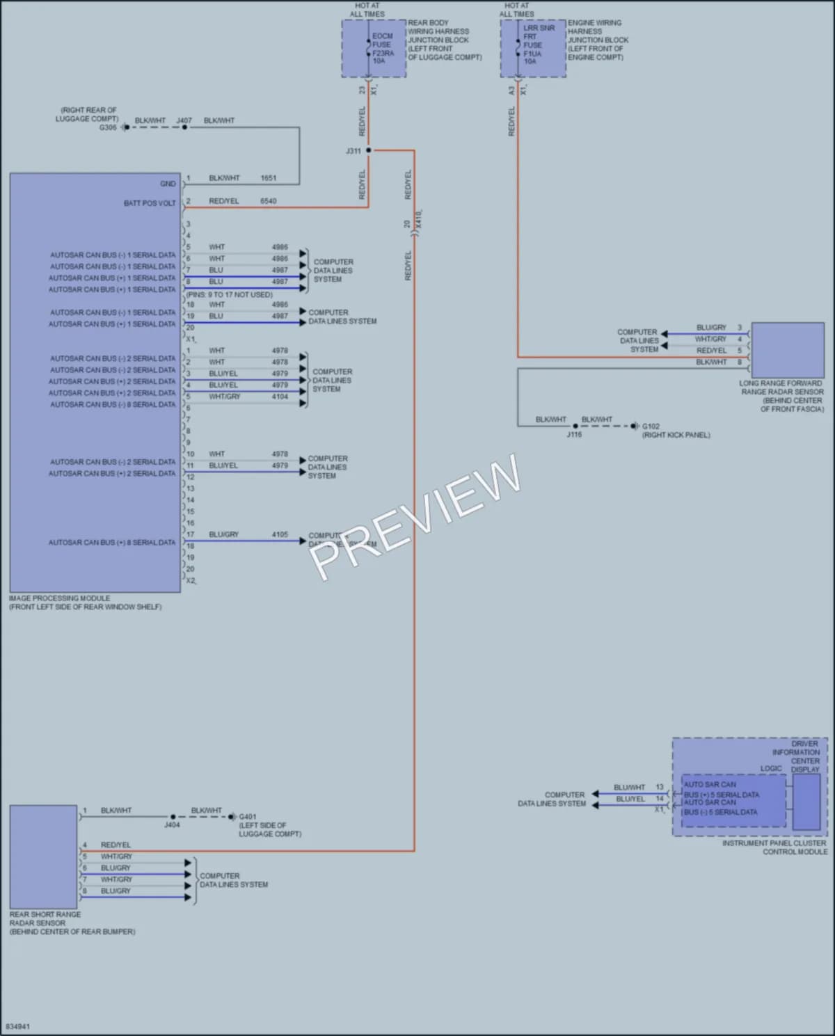 2023 Cadillac CT5 Instrument Cluster wiring diagram preview