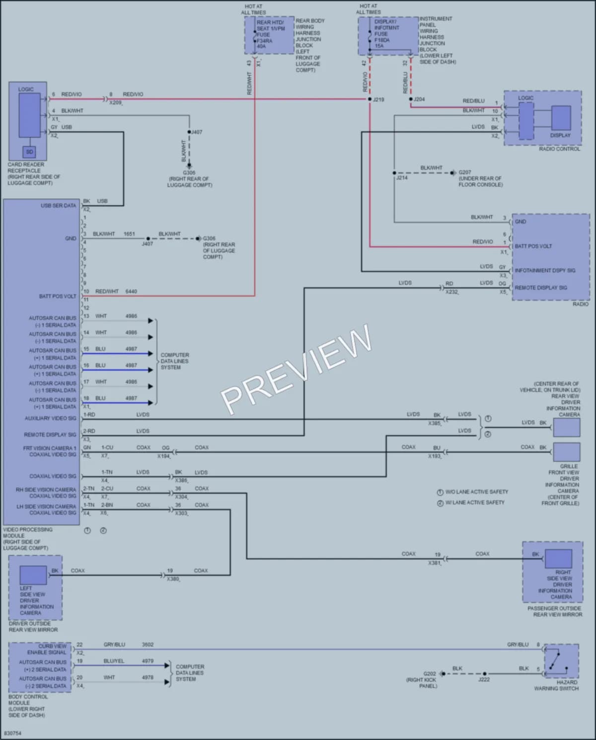 2023 Cadillac CT5 Navigation wiring diagram preview