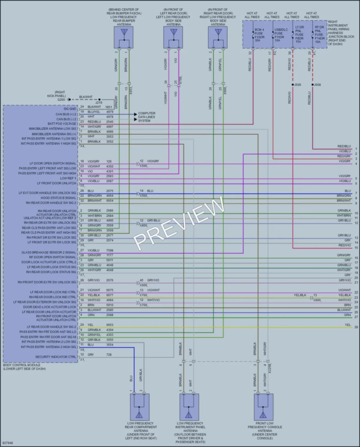 2023 Cadillac EscaladeV Power Door Locks wiring diagram preview