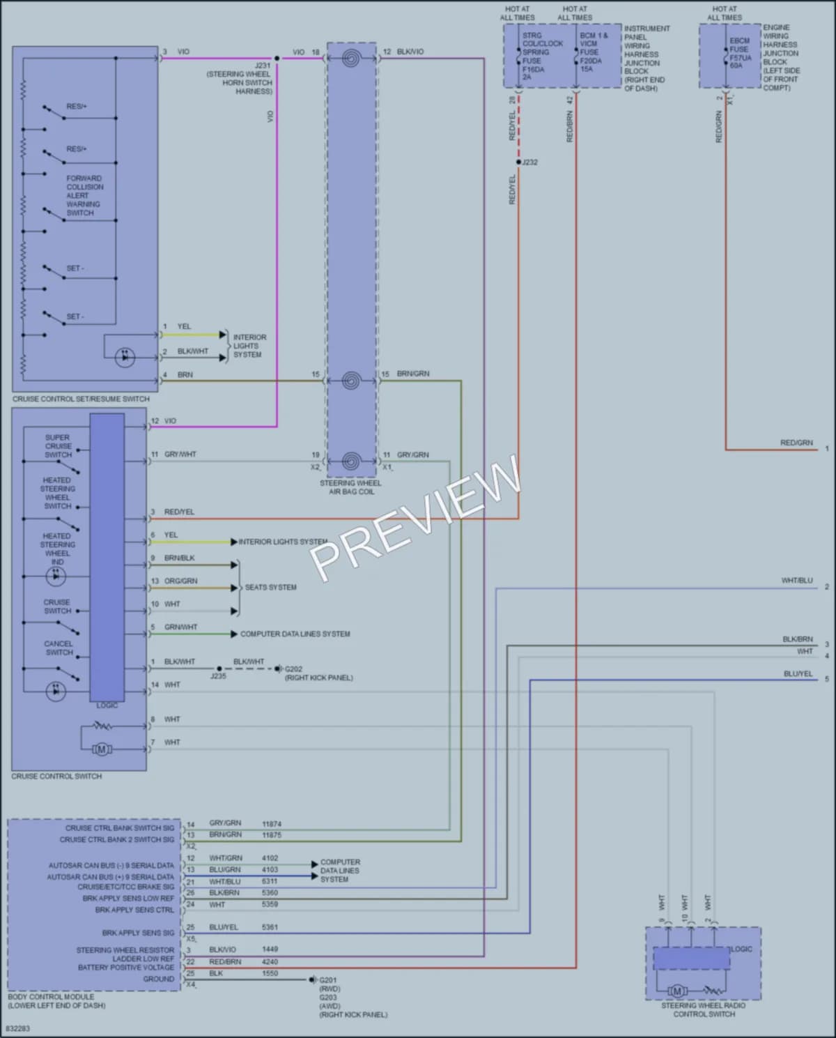 2023 Cadillac Lyriq Cruise Control wiring diagram preview