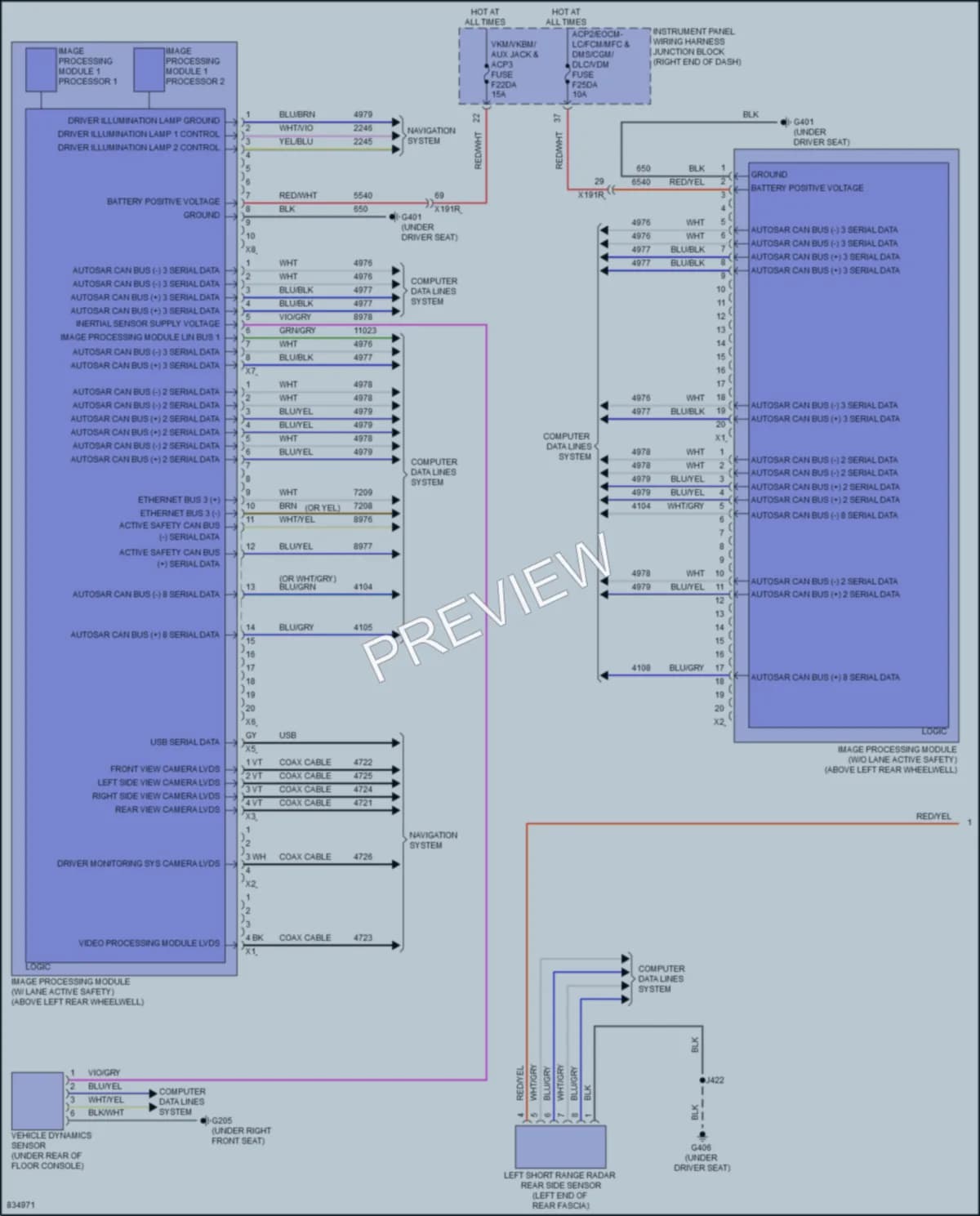 2023 Cadillac Lyriq Instrument Cluster wiring diagram preview