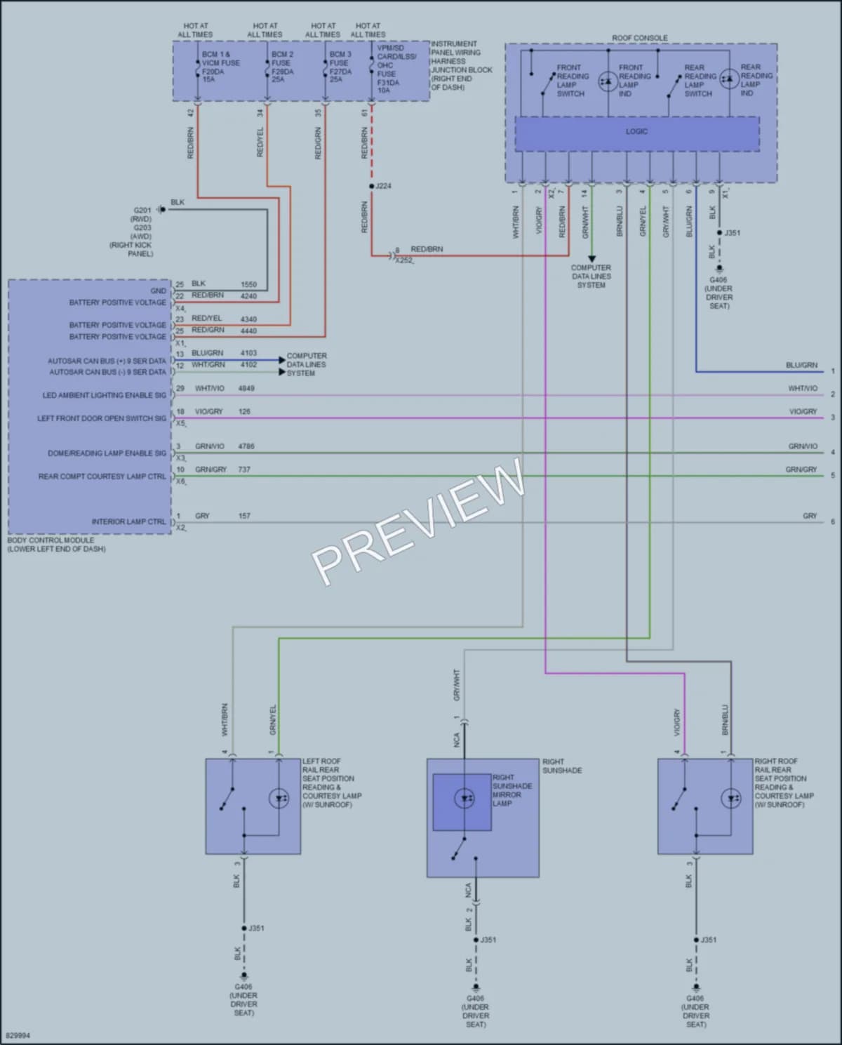 2023 Cadillac Lyriq Interior Lights wiring diagram preview