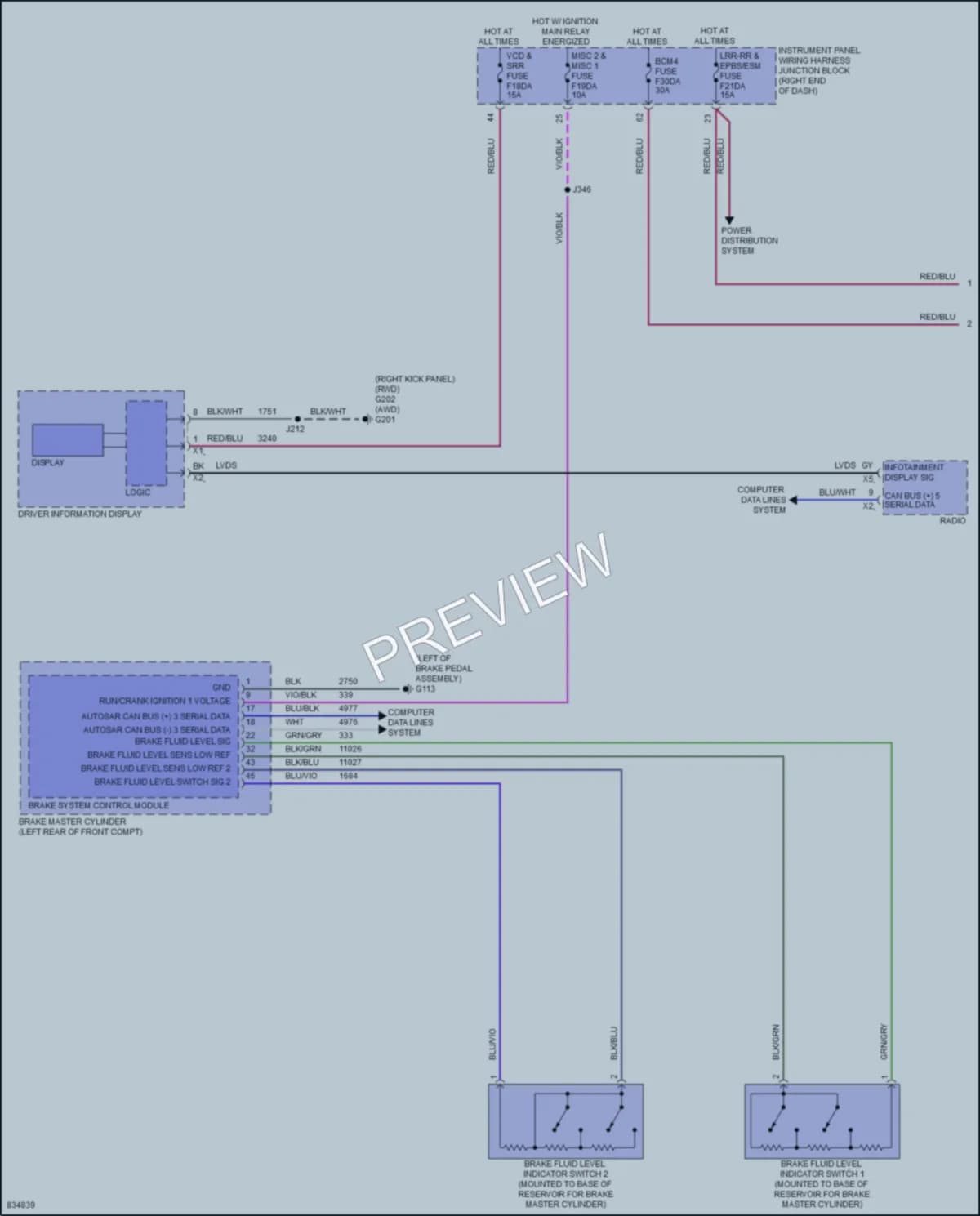 2023 Cadillac Lyriq Warning Systems wiring diagram preview