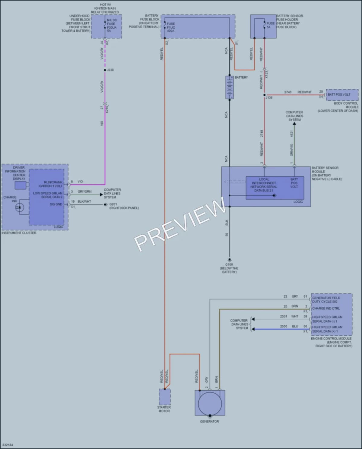 2023 Cadillac XT4 Starting Charging wiring diagram preview