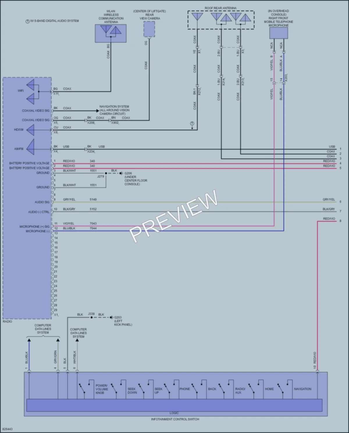 2023 Cadillac XT5 Radio wiring diagram preview