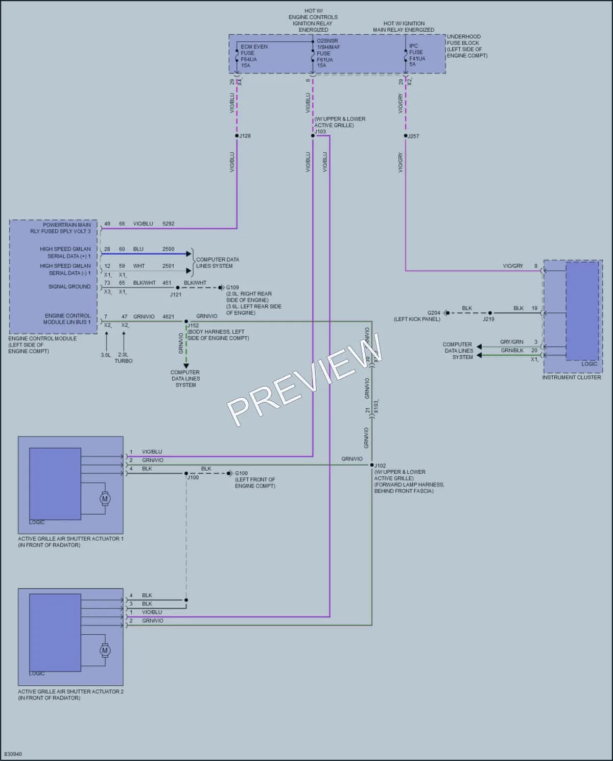 2023 Cadillac XT6 Active Bodyworks wiring diagram preview
