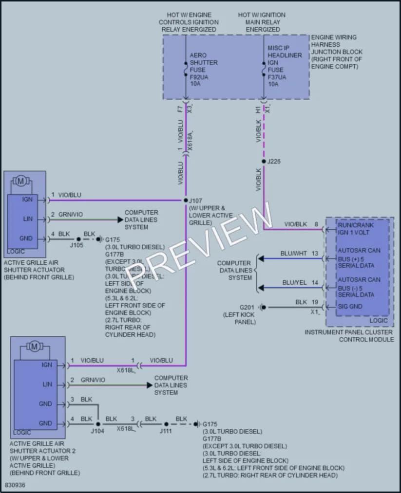 2023 Chevrolet 1500Silverado Active Bodyworks wiring diagram preview