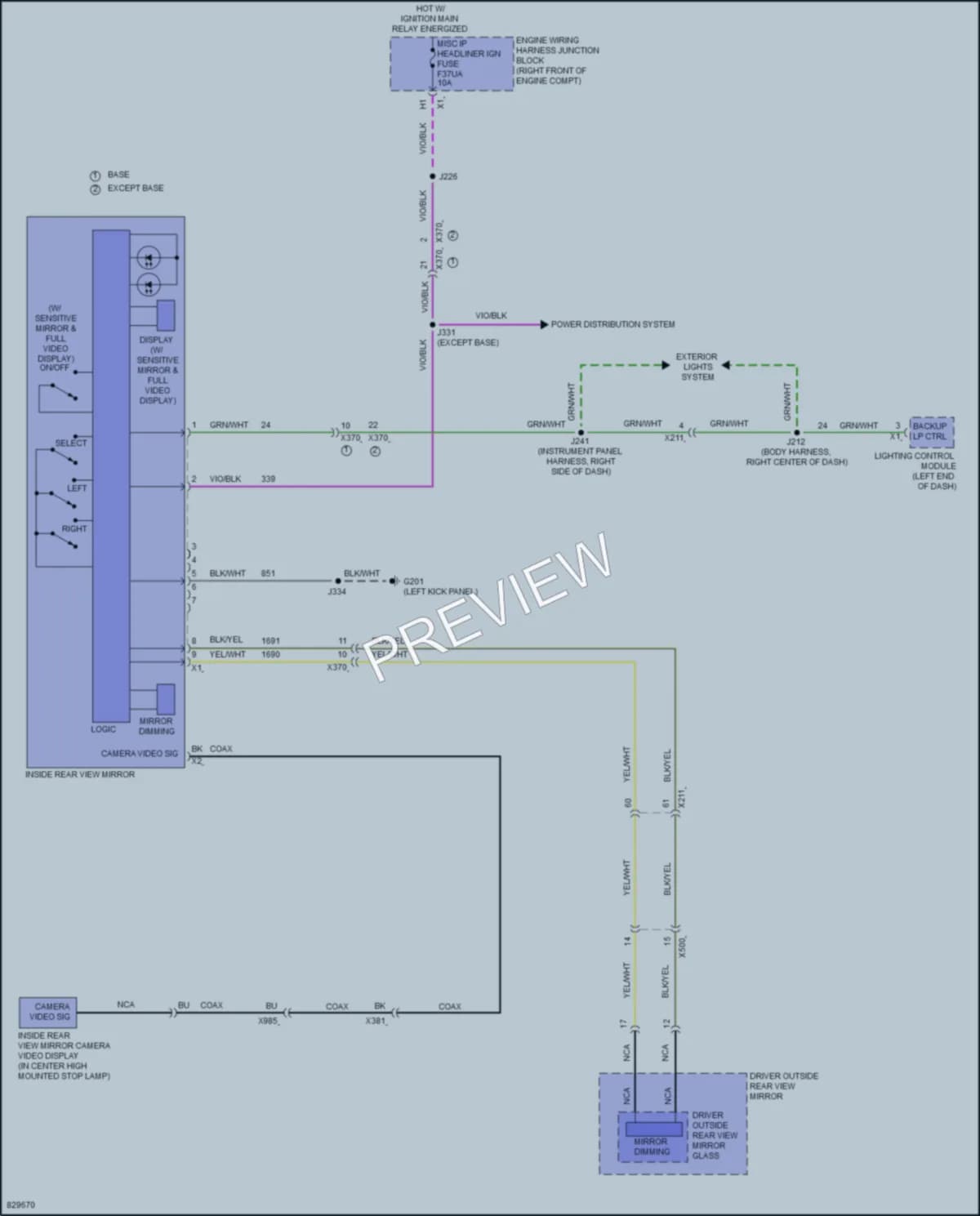 2023 Chevrolet 1500Silverado Power Mirrors wiring diagram preview