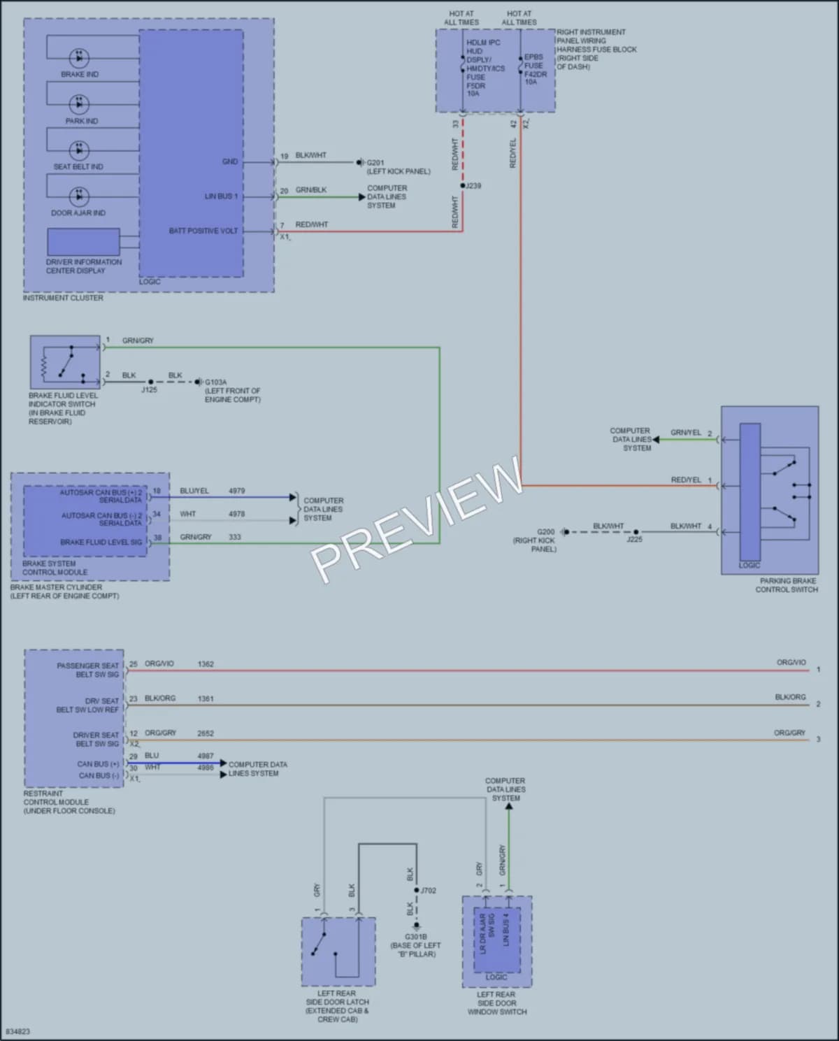 2023 Chevrolet 1500Silverado Warning Systems wiring diagram preview