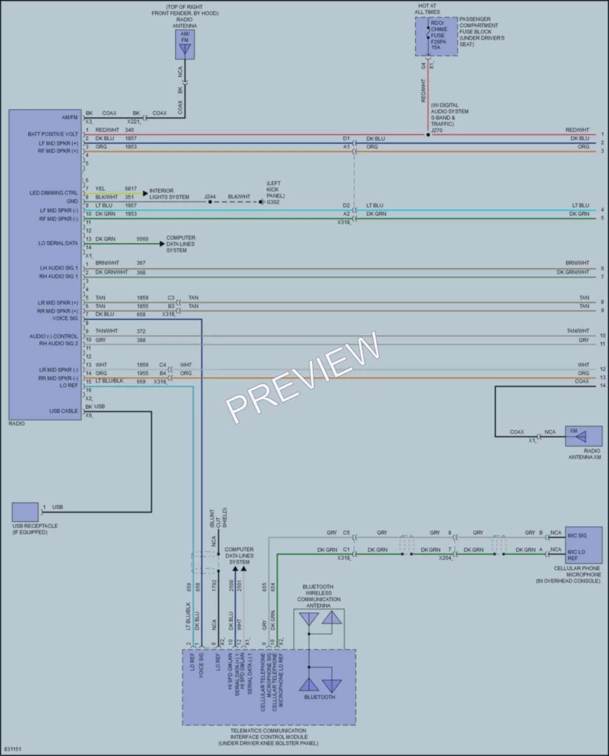 2023 Chevrolet 2500Express Radio wiring diagram preview