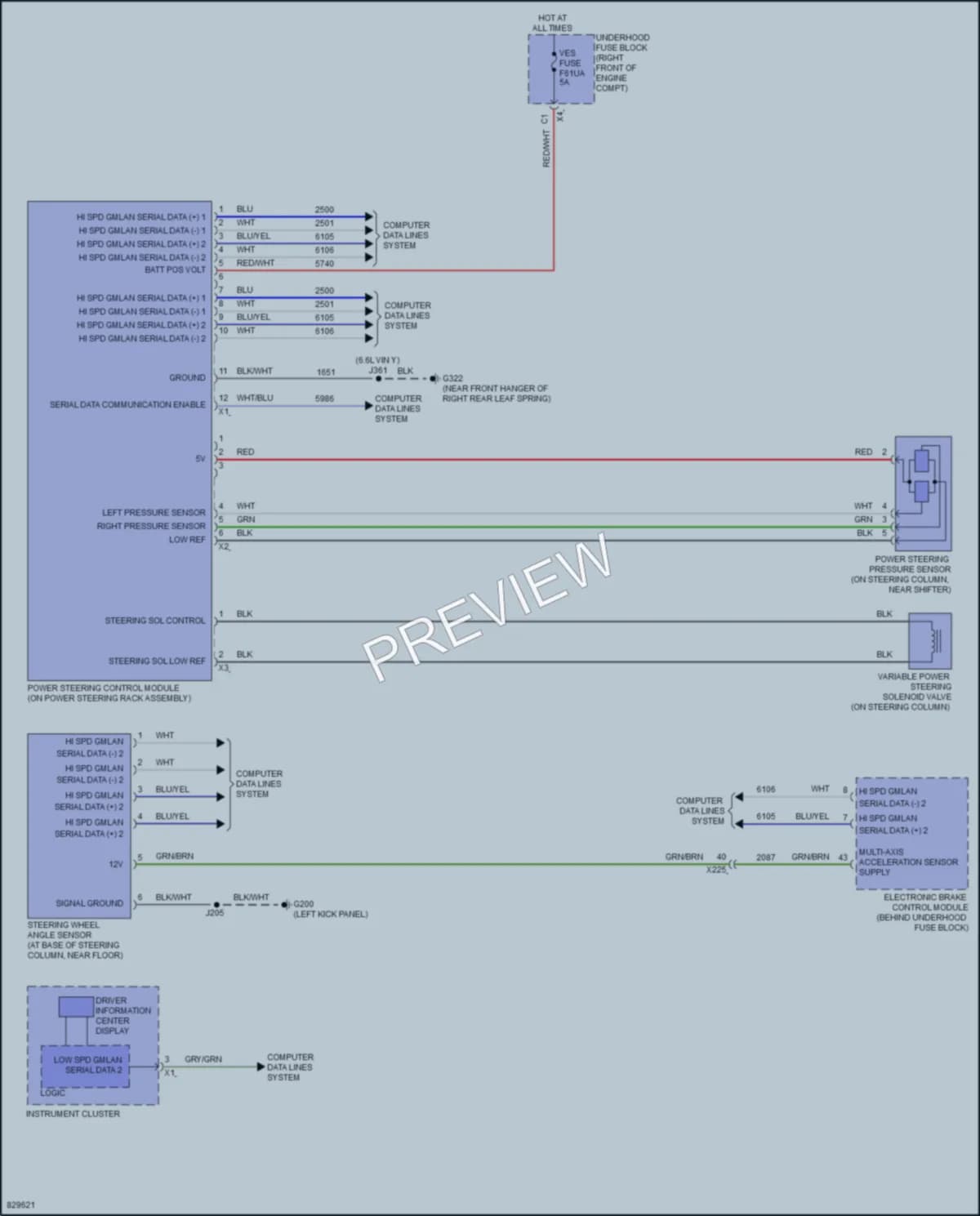 2023 Chevrolet 2500HDSilverado Electronic Power Steering wiring diagram preview