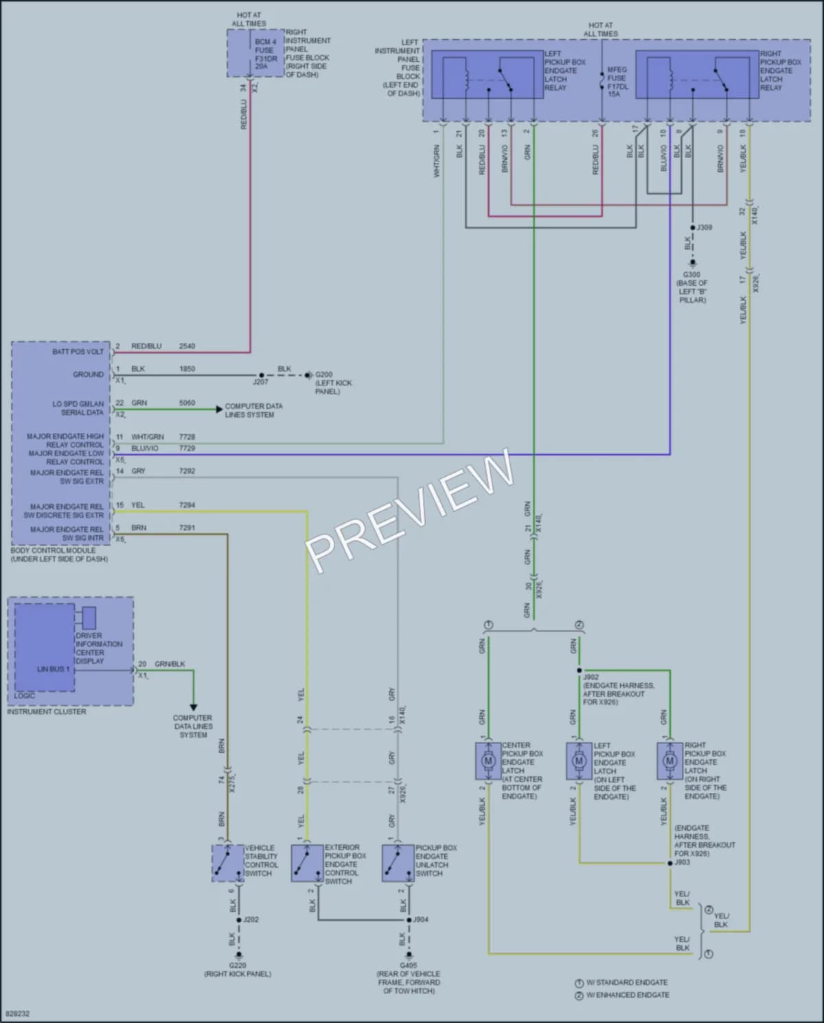 2023 Chevrolet 2500HDSilverado Trunk Tailgate Fuel Door wiring diagram preview