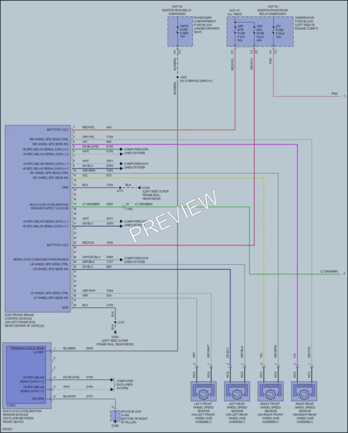 2023 Chevrolet 3500Express Anti Lock Brakes wiring diagram preview