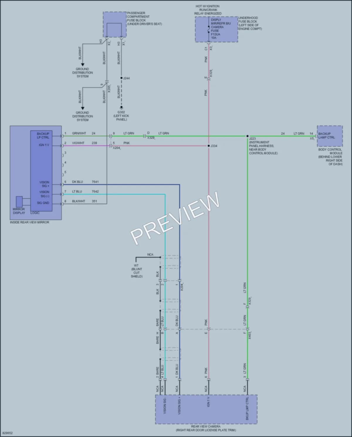 2023 Chevrolet 3500Express Power Mirrors wiring diagram preview