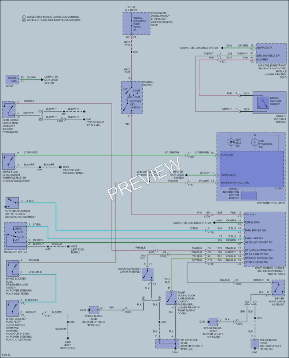 2023 Chevrolet 3500Express Warning Systems wiring diagram preview