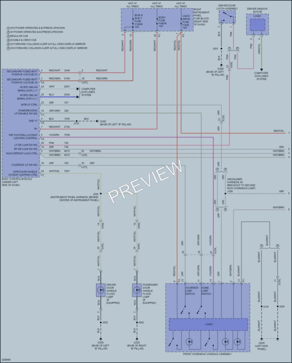 2023 Chevrolet 3500HDSilverado Interior Lights wiring diagram preview