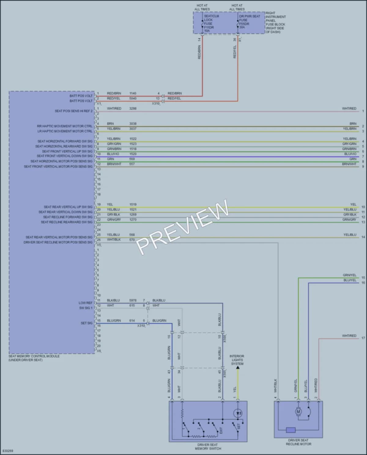 2023 Chevrolet 3500HDSilverado Memory Systems wiring diagram preview